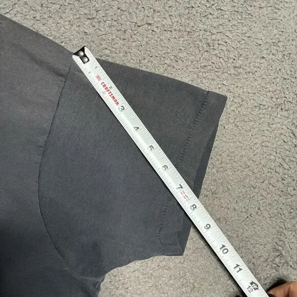 Vintage 80s Rhino Nature Fade T-Shirt Men’s XL Faded Black Distressed Burnout - Picture 9 of 11